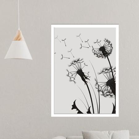 Quadro Decorativo Flor Dente De Leão A4 - Quadratos Quadros Decorativos Imagem de Quadro Decorativo Flor Dente De Leão A4