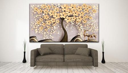Imagem de Quadro Decorativo Floral Spring Flower Tree - 90x60 cm