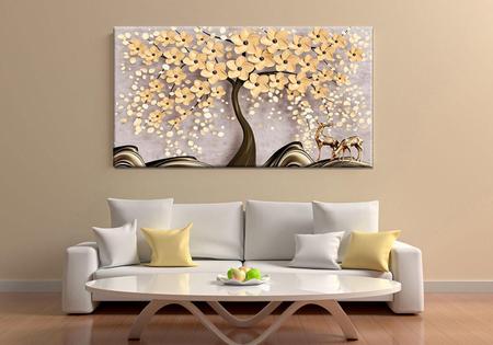 Imagem de Quadro Decorativo Floral Spring Flower Tree - 90x60 cm