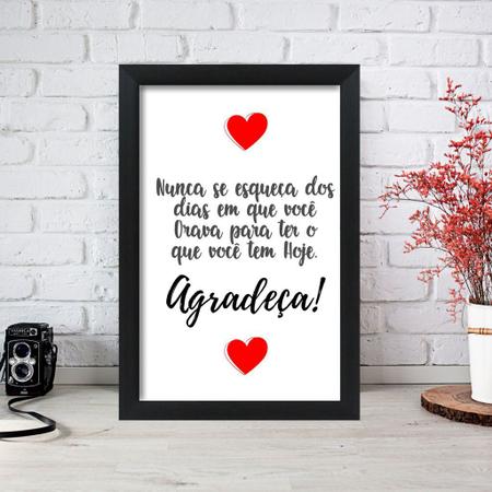 Quadro Decorativo Frase Agradeça 33x22 Sala Quarto - Império Dos Quadros Imagem de Quadro Decorativo Frase Agradeça 33x22 Sala Quarto