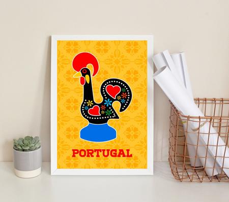 Imagem de Quadro Decorativo Galo Barcelos- Portugal 33x24cm