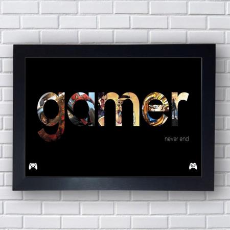 Quadro Decorativo Gamer Mod 59 30x42cm - Sempre Viva Home Decor Imagem de Quadro Decorativo Gamer Mod 59 30x42cm