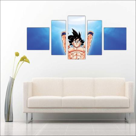 Quadro Decorativo Desenho Anime Dragon Ball Goku Decorar Mosaico