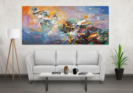 Imagem de Quadro Decorativo Grande Abstrato Suprematismo - 120x60cm