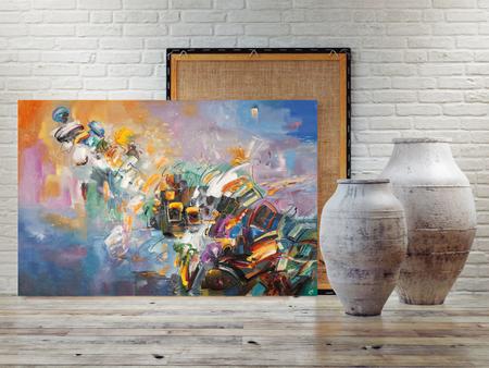 Imagem de Quadro Decorativo Grande Abstrato Suprematismo - 120x60cm
