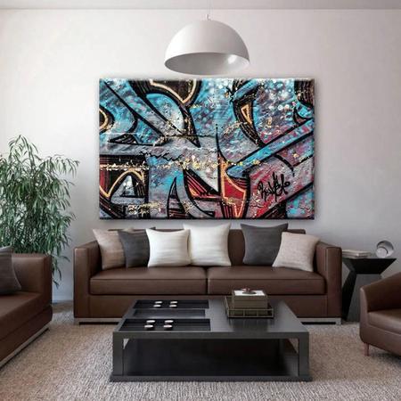 Imagem de Quadro Decorativo Grande Arte Urbana Abstrato Kawhai - 150x100cm