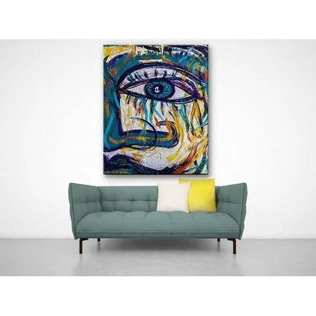 Imagem de Quadro Decorativo Grande Arte Urbana Conceitual Abstrato Grunge Eyes - 150x80cm