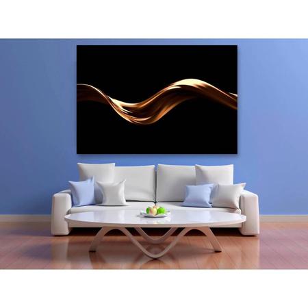 Imagem de Quadro Decorativo Grande Conceitual Gold Wave - 100x70cm