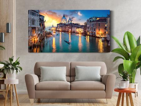 Imagem de Quadro Decorativo Grande sala  Veneza Paisagem 100x50