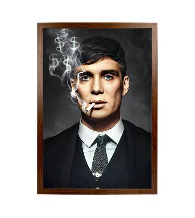 Quadro Decorativo Homem Thomas Shelby Fumando Cigarro Quarto Sala