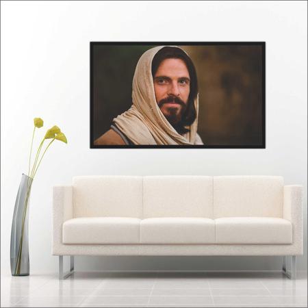 Imagem de Quadro Decorativo Jesus Com Moldura 1 metro x 60 cm TT02