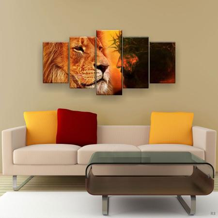 Quadro Decorativo Jesus Leão De Juda Hd 129x61 Quarto Sala - Império dos Quadros Imagem de Quadro Decorativo Jesus Leão De Juda Hd 129x61 Quarto Sala