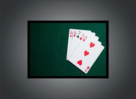 Kit 4 Quadros Decorativos Baralho Poker Jogo Cartas As