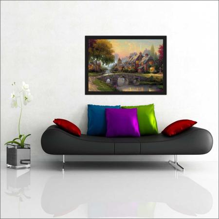 Imagem de Quadro Decorativo Lago Paisagens Árvores  Salas Decoração