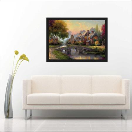 Imagem de Quadro Decorativo Lago Paisagens Árvores  Salas Decoração