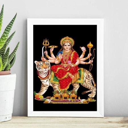 Imagem de Quadro Decorativo Lord Durga 33X24Cm - Com Vidro