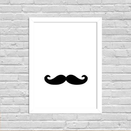 Imagem de Quadro Decorativo Minimalista Mustache