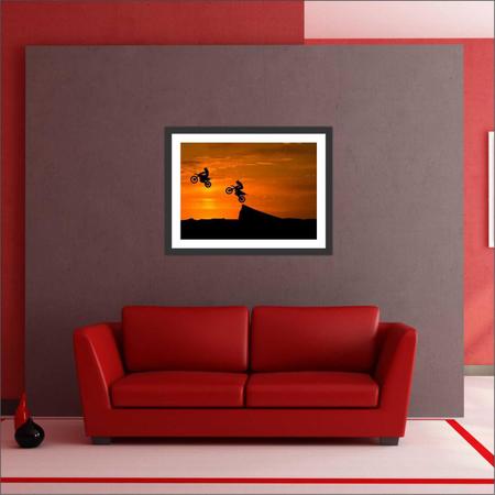 Imagem de Quadro Decorativo Moto Decorações Com Moldura