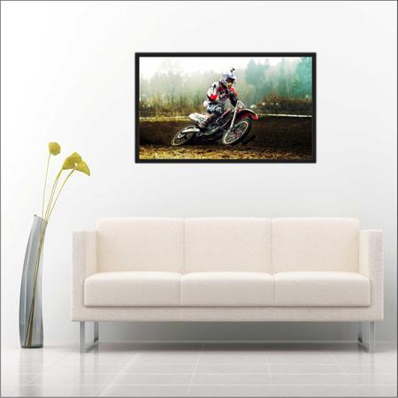 Quadro Tela Motocross Moto Motocicleta Decorar 005