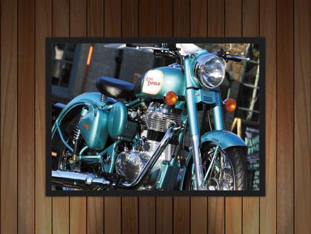Imagem de Quadro Decorativo Motos Antigas Motocicletas Vintage Retrô Decorações Com Moldura G01