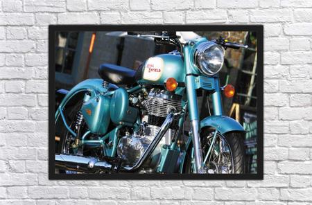 Imagem de Quadro Decorativo Motos Antigas Motocicletas Vintage Retrô Decorações Com Moldura G01