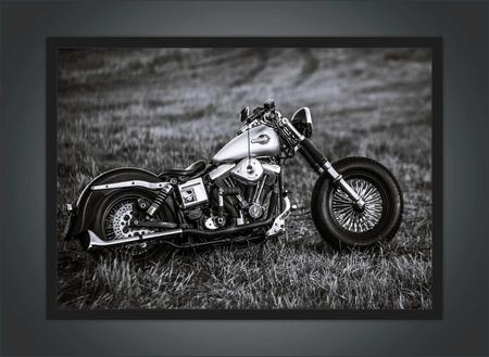 Imagem de Quadro Decorativo Motos Antigas Motocicletas Vintage Retrô Decorações Com Moldura G08