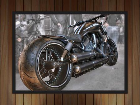 Imagem de Quadro Decorativo Motos Antigas Motocicletas Vintage Retrô Decorações Com Moldura G10