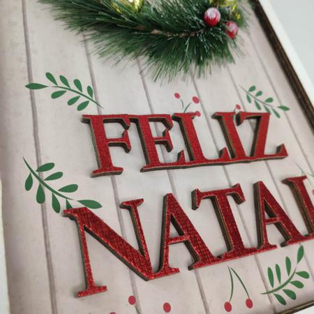 Quadro Natalino - Ho Ho Ho - La Vida Casa e Decoração