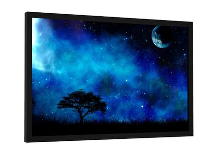 Imagem de Quadro decorativo - noite estrelada lua cheia