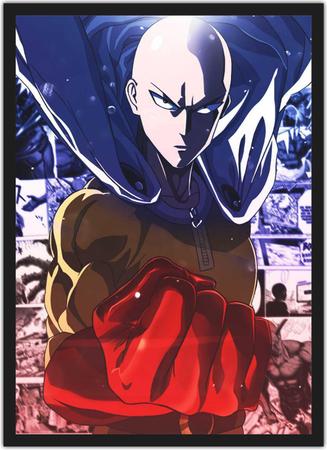 Quadro Anime One Punch Man Saitama Cartoon Desenho Mangá