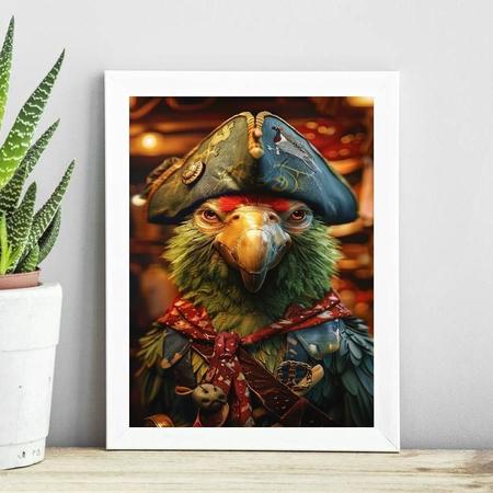 Imagem de Quadro Decorativo Papagaio De Pirata 33X24Cm