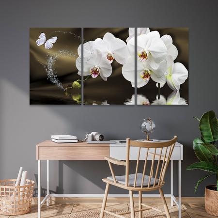 Imagem de Quadro Decorativo para Sala Orquídea Branca Parede Quarto 