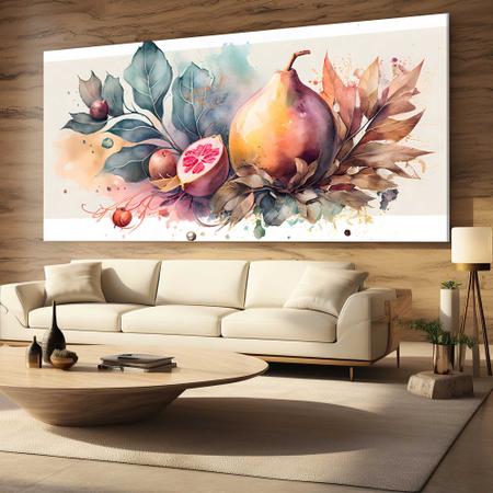 Imagem de Quadro Decorativo para Sala Quarto Hall Frutas Cozinha Arte Horizontal Grande Decoração Parede Tela