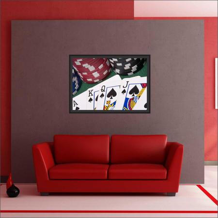 Quadro Decorativo Pôquer Jogo de cartas Salas Baralho Decorações Com Moldura - Vital Quadros Imagem de Quadro Decorativo Pôquer Jogo de cartas Salas Baralho Decorações Com Moldura