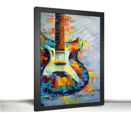 Quadro Decorativo Poste Guitarra Psicodelica Classico - Quadros A+ Imagem de Quadro Decorativo Poste Guitarra Psicodelica Classico
