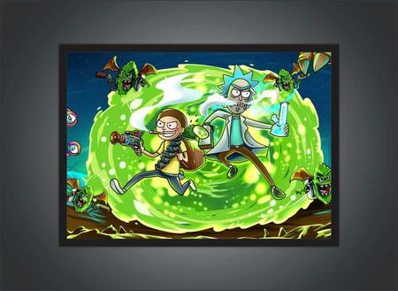 Imagem de Quadro Decorativo Rick And Morty Anime Desenho Com Moldura G01