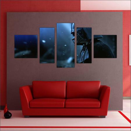 Imagem de Quadro Decorativo Star Wars Darth Vader Mosaico 5 Peças GG1