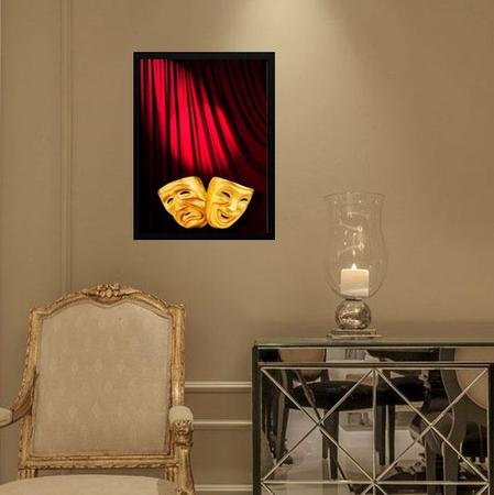 Quadro Decorativo Teatro- Máscaras 33x24cm - Quadros On-line Imagem de Quadro Decorativo Teatro- Máscaras 33x24cm