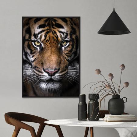 Quadro Decorativo Grande Para Sala Moderna Escritório Tigre