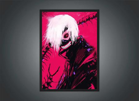 Quadro Decorativo Ajin Anime Desenho Com Moldura G01 - Vital