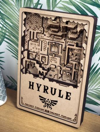 Imagem de Quadro Diorama Mapa Hyrule, Em Relevo, Decoração Gamer 60cm
