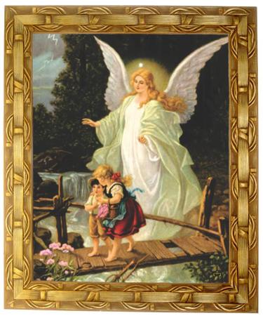 Imagem de Quadro do Anjo da Guarda, mod. 06, tam. 30X25cm. Angelus