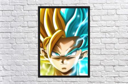 Quadro Dragon Ball Goku Anime Desenho Com Moldura G01 - Vital