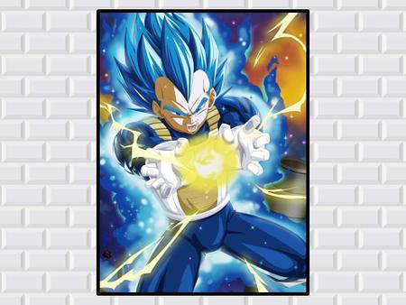 Quadro - Dragon Ball Super - Goku super sayajin blue - Decoração