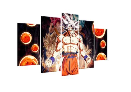 Conjunto 3 Quadros Esferas Do Dragão - Dragon Ball