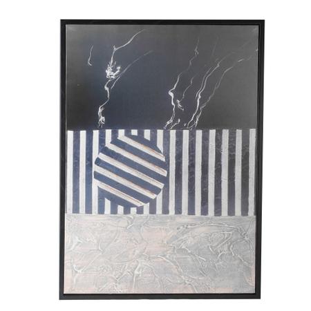Imagem de Quadro em canvas geometrico preto e branco   53 x 73 cm