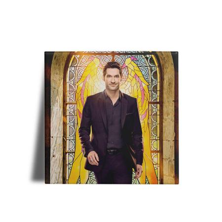 Imagem de Quadro Em Porcelana Personalizado Lucifer Vitral