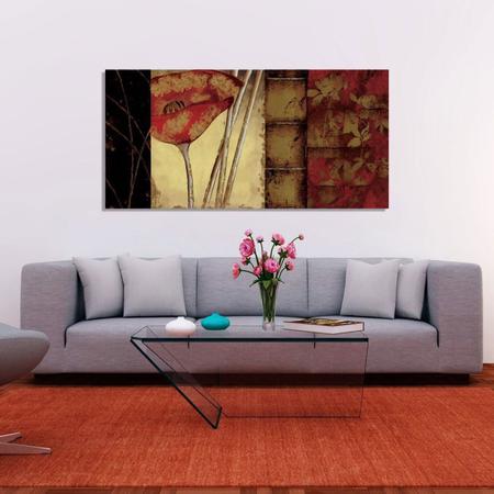 Imagem de Quadro em Tela Decorativa Abstrata Floral Decore Pronto