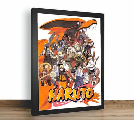 Quadro emoldurado Poster Anime Naruto Personagems - Quadros A+ Imagem de Quadro emoldurado Poster Anime Naruto Personagems