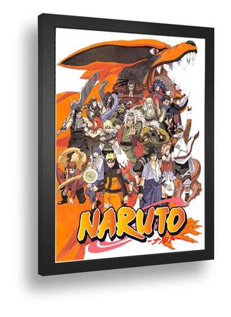 Quadro emoldurado Poster Anime Naruto Personagems - Quadros A+ Imagem de Quadro emoldurado Poster Anime Naruto Personagems